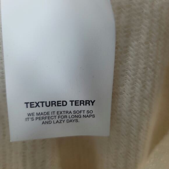 Gap Textured Terry Beige Soft Comfortable Winter Women's Sweatpants XL NWT - Picture 5 of 6